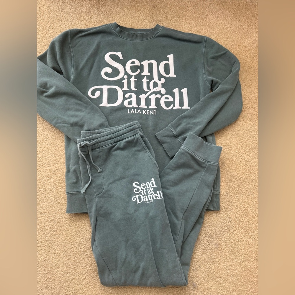 Lala Kent “Send it to Darrell” sweat suit set